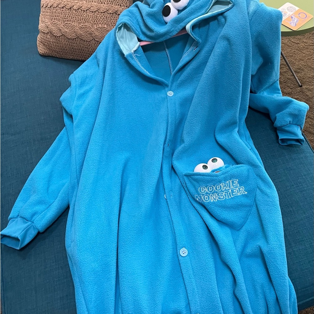 Blue Cookie Monster Onesie